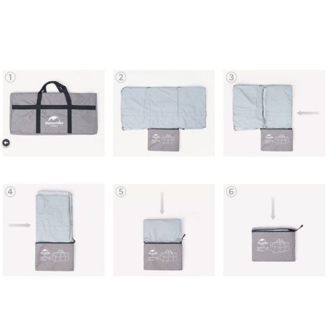 Сумка для зберігання портативна Naturehike NH17S021-L, 100 л, світло-сірий