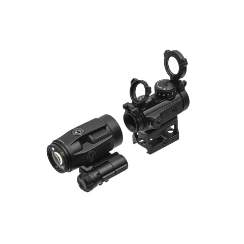 Комплект Sig Optics колiматор ROMEO-MSR 2 MOA RED DOT та магнiфер  JULIET3-MICRO 3X22MM