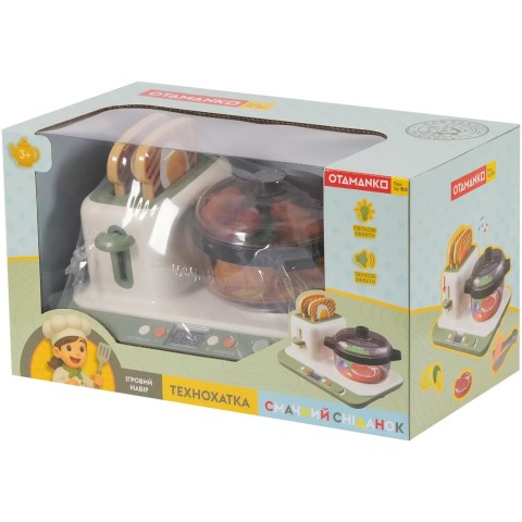 Игровой набор OTAMANKO ТЕХНОХАТКА: Вкусный завтрак (Индукционная плита и тостер)
