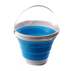 Відро складане силіконове СИЛА 10 л blue