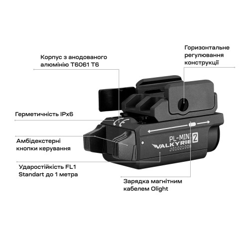 Ліхтар Olight PL-Mini 2 Valkyrie Black