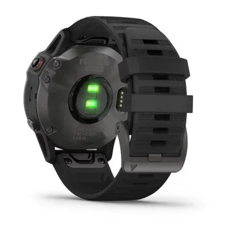 Смарт-часы Garmin fenix 6 Pro Sapphire углеродно-серые DLC с черным ремешком