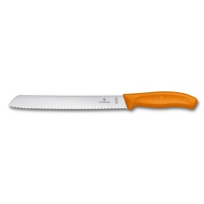 Нож кухонный для хлеба Victorinox SwissClassic, серрейтор, 21 cм, оранжевый, блистер