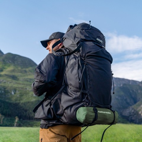 Матрац туристичний надувний двомісний Naturehike CNK2550WS019, 200х125х6.5 см, синій із вбудованою помпою для надування