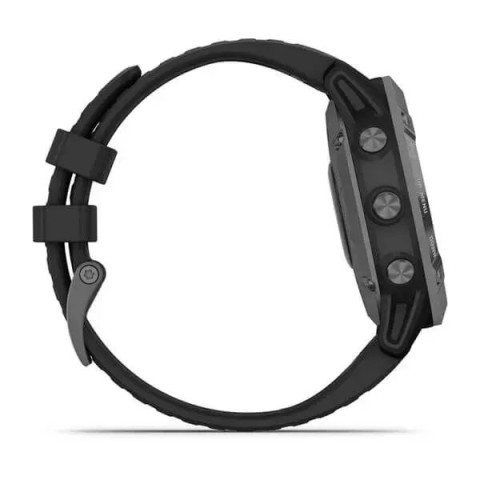 Смарт-часы Garmin fenix 6 Pro Solar Edition серые с черным ремешком
