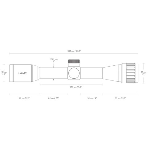 Прицел оптический Hawke Vantage 4x32 сетка 30/30 Duplex