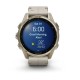 Спортивний годинник Garmin Fenix 8 Amoled 43мм Sapphire Soft Gold з піщаним шкіряним ремінцем 010-02903-40