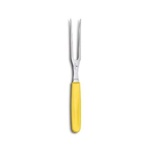 Кухонна виделка Victorinox Carving Flat 15см з жовт. ручкою