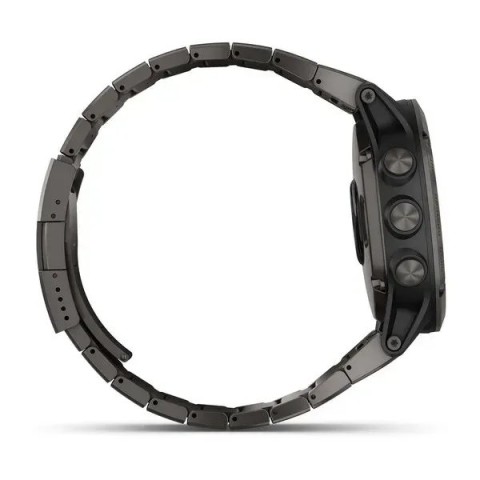 Смарт-часы Garmin fenix 5X Plus Sapphire серые титановые DLC с титановым ремешком