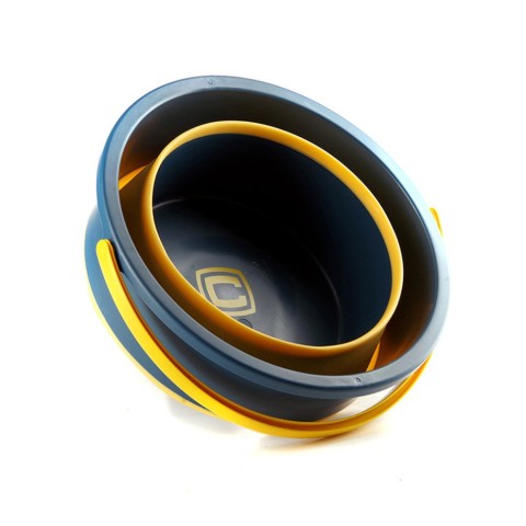 Відро складане силіконове СИЛА 10 л orange-black