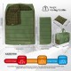 Спальний мішок двомісний із подушками Naturehike CNK2350WS019, зелений
