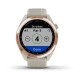 Смарт-годинник Garmin Approach S42 рожеве золото зі світло-пісочним ремінцем