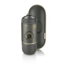 Портативна еспресо-кавоварка Wacaco Nanopresso темно-сіра з чохлом, механічна, для меленої кави