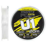 Флюорокарбон Favorite U1 FC 20m #40/1.05mm 133.6lb/60.62kg