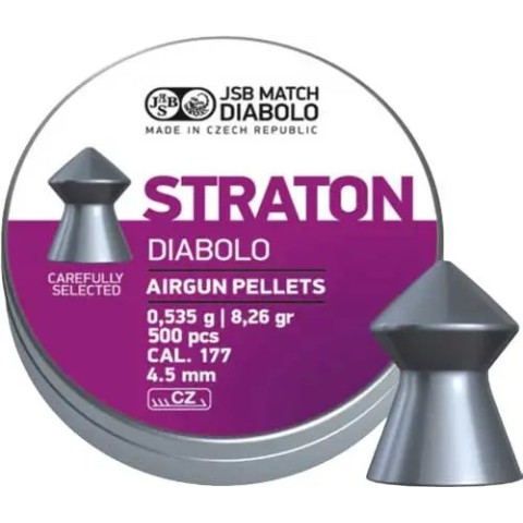 Пули пневм JSB Diabolo Straton 4,5 мм 0,535 гр. (500 шт/уп)