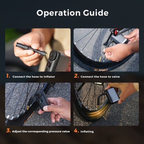 Велосипедний міні насос електричний Flextail Tiny Bike Pump Pro, 120 PSI