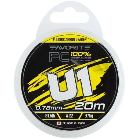 Флюорокарбон Favorite U1 FC 20m #22/0.78mm 81.6lb/37.0kg