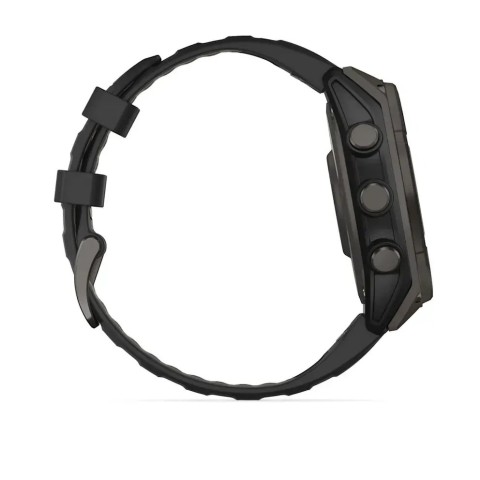 Смарт-годинник Garmin fenix 8 (47 мм) Sapphire Solar карбоново-сірий DLC титан чорний/гравійно-сірий