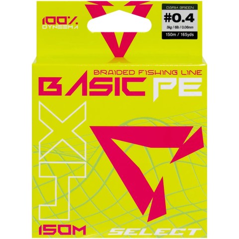 Шнур Select Basic PE Green 150m #0.4/0.06mm 6lb/3kg