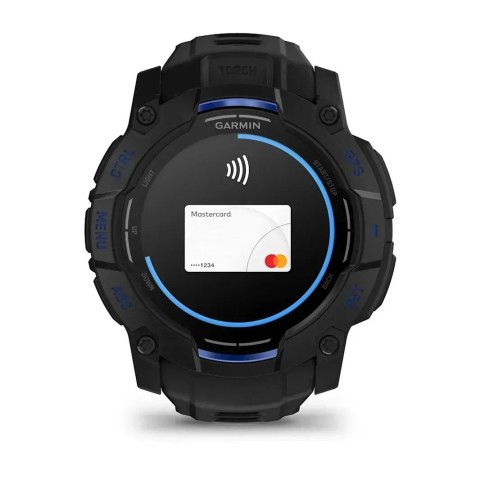 Смарт-часы Garmin Instinct 3 (50 мм) AMOLED черный/синяя молния