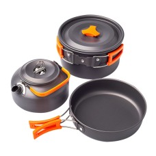 Набір туристичного посуду для походів СИЛА (каструля+сковорода+чайник)