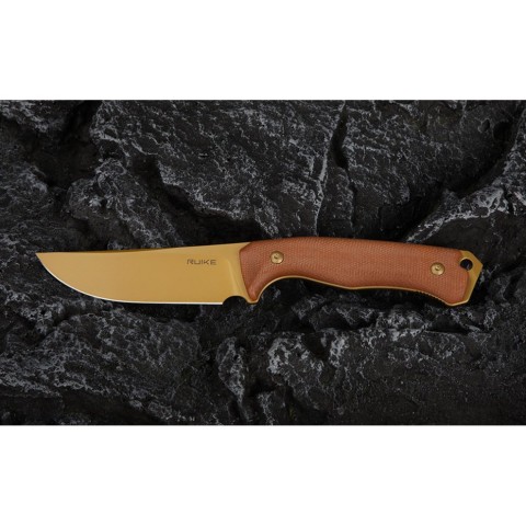 Ніж фіксований мисливський  Ruike F186-MN, (11.8 см) D2 / Micarta коричневий