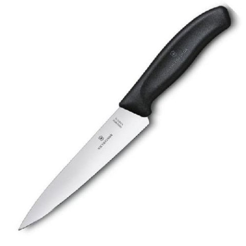 Кухонний ніж Victorinox SwissClassic Carving лезо 15см з чорн. ручкою у подар.упак.
