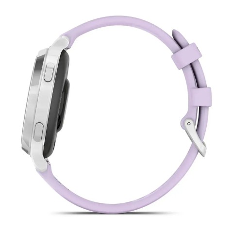 Смарт-часы Garmin Lily 2 Active серебристые с силиконовым ремешком цвета фиолетовый жасмин