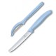 Набір кухонний Victorinox SwissClassic Paring Set 2шт з блакит. ручкою (ніж, овочечистка Universal) у подар.упак.