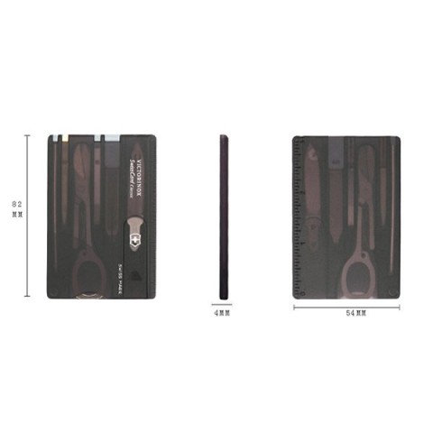 Ніж Victorinox Swisscard 82х54х4мм,10функ,чорн.прозор