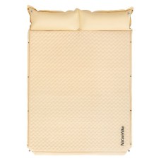 Матрац туристичний із подушкою, самонадувний двомісний Naturehike CNK2300DZ014, 192x132x3 см, бежевий