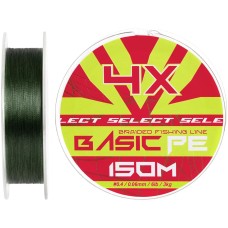 Шнур Select Basic PE Green 150m #0.4/0.06mm 6lb/3kg