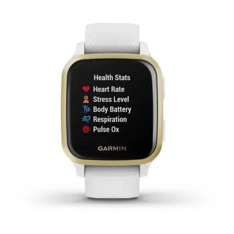 Смарт-часы Garmin Venu Sq белые с золотистым безелем