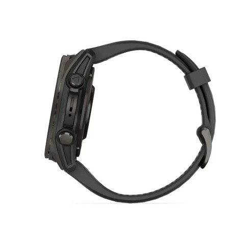 Смарт-годинник Garmin fenix 8 AMOLED (43 мм) Sapphire карбоново-сірий DLC титан чорний/гравійно-сірий