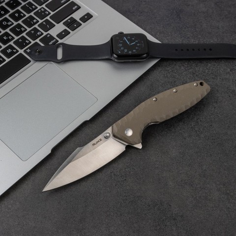 Ніж складаний туристичний Ruike P843-W, (9 см) 12C27 / G10 помаранчевий