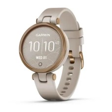 Смарт-годинник Garmin Lily Sport з рожево-золотистим безелем, світло-пісочним корпусом і силіконовим ремінцем