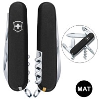 Ніж Victorinox Spartan Mat 91мм,12функ,чорн.мат,штоп