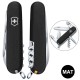 Ніж Victorinox Spartan Mat 91мм,12функ,чорн.мат,штоп