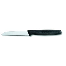 Нож кухонный Victorinox Standart 8см, серрейтор, чёрный