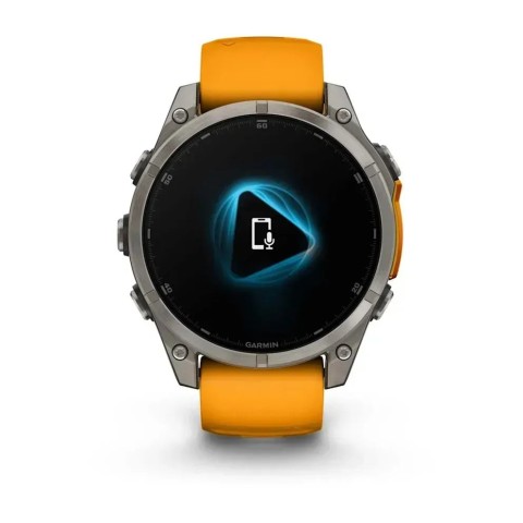 Смарт-годинник Garmin fenix 8 AMOLED (47 мм) Sapphire титан помаранчевий/графіт