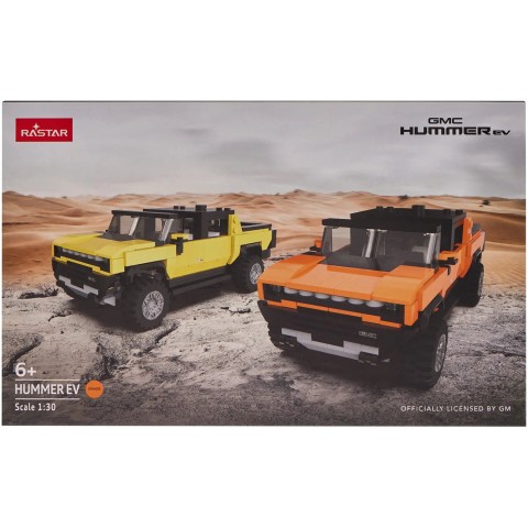 Машинка Rastar Hummer EV конструктор bricks 1:30 ц:оранжевый