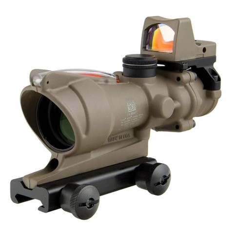 Комплект Trijicon приціл оптичний ACOG 4x32 BAC і приціл коліматорний RMR 3.25 МОА FDE