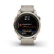 Смарт-часы Garmin fenix 7S Pro Sapphire Solar Edition нежно-золотистые с кожаным ремешком цвета известняка