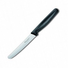 Кухонний ніж Victorinox Tomato&Sausage лезо 11см хвил. з чорн. ручкою