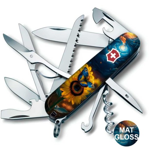 Ніж Victorinox Huntsman Ukraine 91мм,15функ ,Зоряний метелик