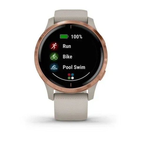 Смарт-годинник Garmin Venu світло-пісочний з рожево-золотистим безелем