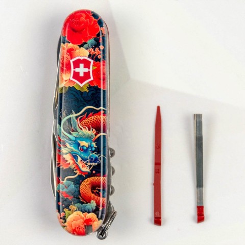 Ніж Victorinox Huntsman Zodiac 91мм,15функ ,Китайський дракон