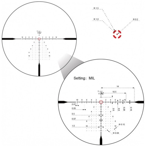 Приціл оптичний Vector Optics Continental X10 1-10x28 (34 мм) ED FFP illum. VET-CTR FDE