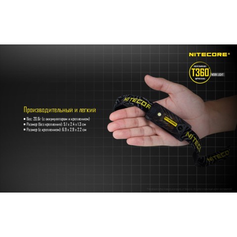 Фонарь многофункциональный, налобный  Nitecore T360