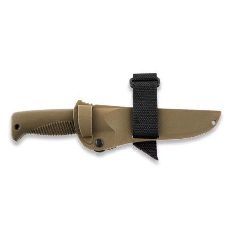 Ніж Peltonen M07 (N690), без покриття, coyote, coyote композитний чохол